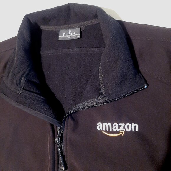 Amazon zip up jacket black Fossa mens size XL 2020 Alexa devices launch team - Picture 2 of 9